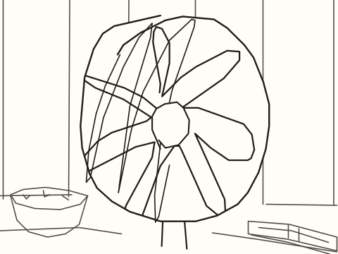 Fan: assembled cartoon
